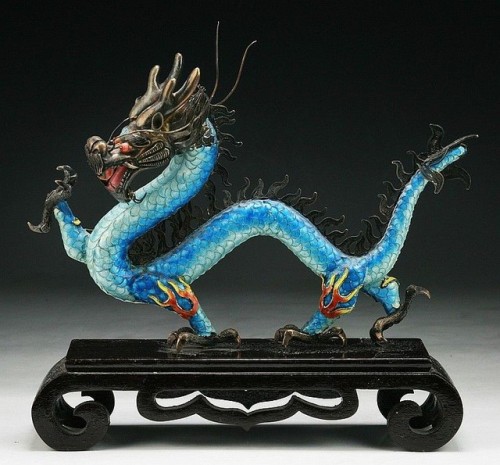 andrusmagnus:Cloisonné Dragon Qing Dynasty