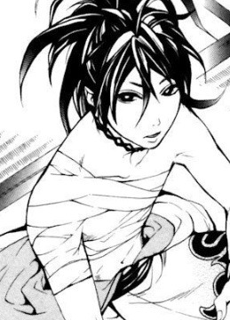 minobishe:  Tenka and his crab-like hair style (Donten ni Warau) 