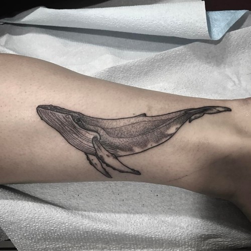 A wee humpback. #humpbackwhale #whaletattoo (at Passage Tattoo)