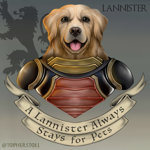 The Great Houses of Westeros as Adorable Doggos. Hopefully this takes the edge off all the inevitabl