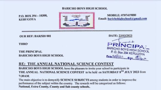 The Annual National Science Contest - Baricho Boys High School