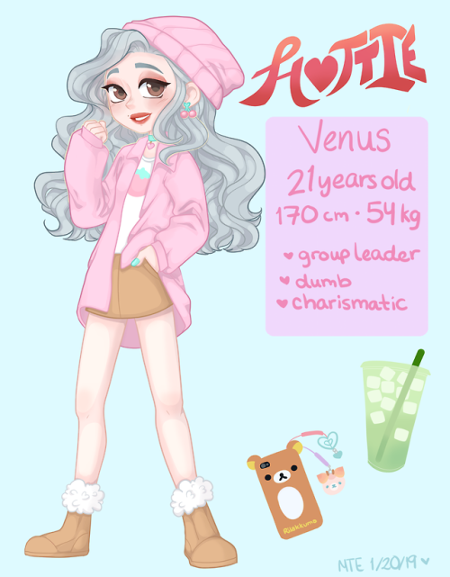 I’m slowly creating my own Korean Girl Group called HOTTIE. Here’s the first member, Venus. Her give