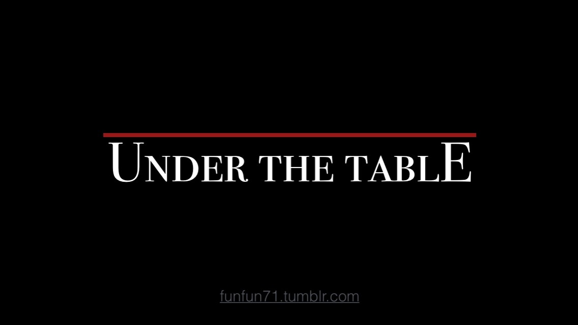 livingfucktoys:  Under the table, on the table.. anywhere I want, Fucktoy!