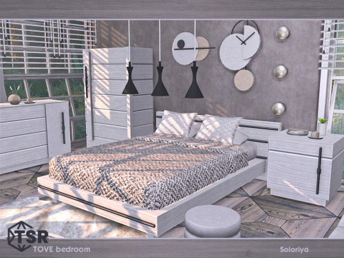 ***Tove Bedroom*** Includes 10 objects: double bed, bed pillows, three kinds of ceiling lights, two 