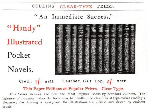 From the #hc200 Timeline: In 1903, Collins is the first to publish a series of illustrated, pocket-s