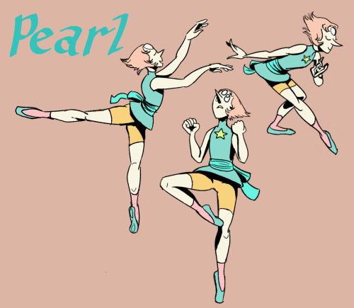 randumbdaze:  Pearl in more realistic dancing poses. The first two are from when she is singing “Strong in the Real Way” and the third is just whatever. I am a dancer myself, so I love Pearl.