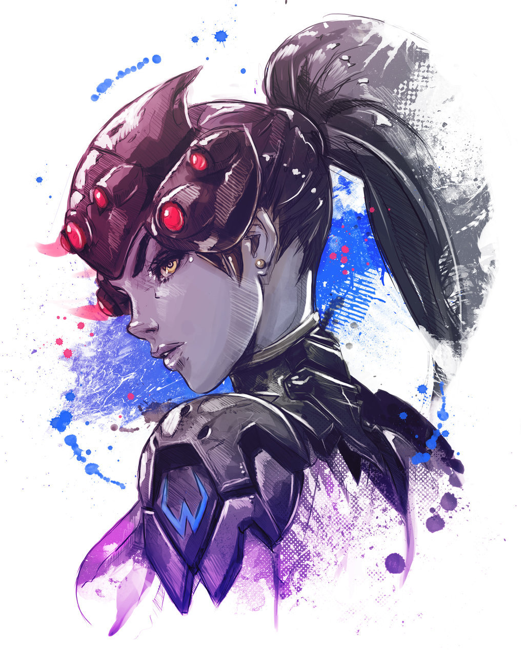 rarts:    Widowmaker (Amélie Lacroix): Overwatch game drawing   [Artist: VVernacatola]