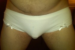 Inknpanties:  White Boy Short - Soft Nylon With Bows …    Another Hot Submission!