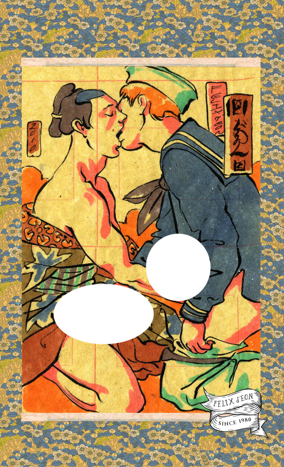 From the series "Pillow Poems." Two newly available prints. A sailor's adventures in Japan, and some adventurous erotic poses....