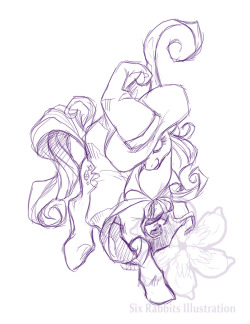 belladonnaanswers:  bellmod:doodling some old ponies. Fairy Dust sounds like such a hippy name, so I made her into a flower child type.   Just a heads up for my newer followers, I post other pony art, and WIP sketches for this blog on my mod blog.  