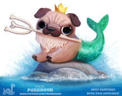 cryptid-creations:  Daily Paint 2038# Pugsideon