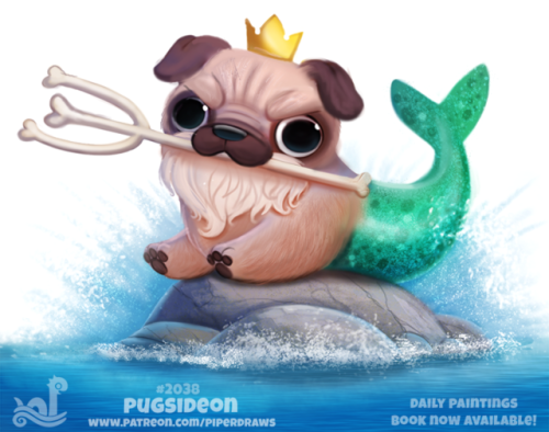cryptid-creations: Daily Paint 2038# PugsideonDaily Book and Prints available at: ForgePublis