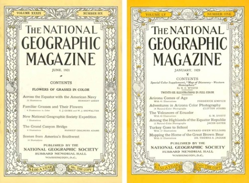 vintagenatgeographic: Evolution of the cover National Geographic | 1890-1979