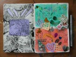 Art-Creature:  Moleskine + Some Doodles For Art Swaps! 