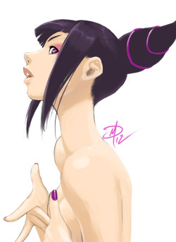 morganagod:  New years Mischief by *polarityplus I didn’t make this, but I had to share it. Literally the sexiest art of Juri that I’ve seen. The graceful line work, the shoulders, the lips, the neck and the slightest hint of cleavage do more for