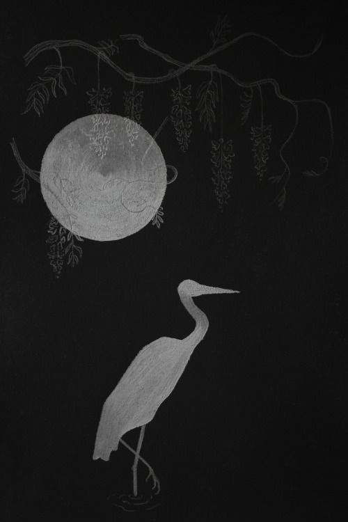 ‘Great Egret’ | €60 incl. free worldwide shippingEvery piece is hand-drawn and therefore uniqueA4 pa