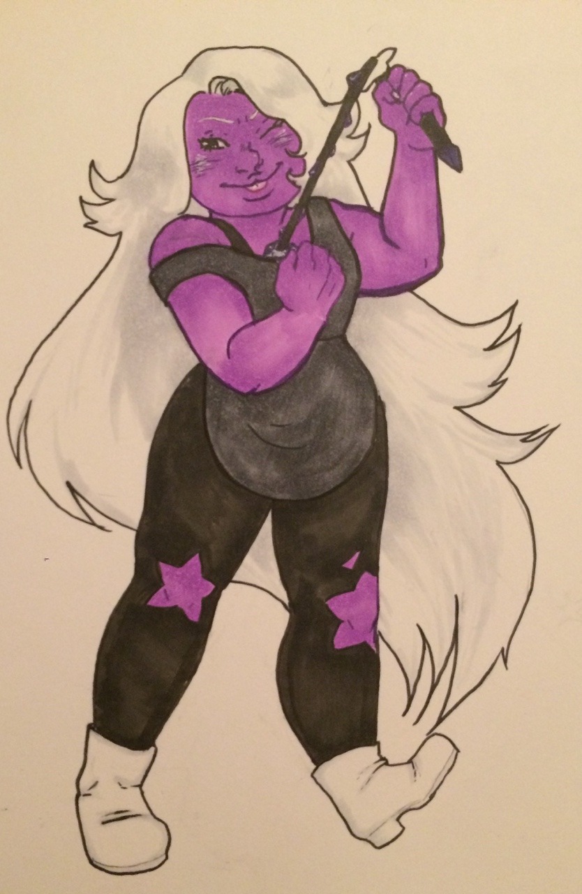 miyudraws:  Amethyst and pearl.  Hopefully I’ll get garnet done too.
