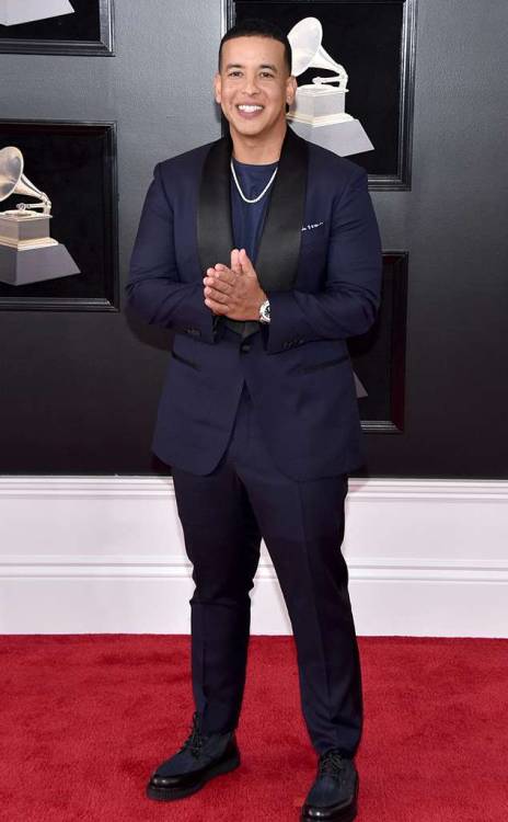 frozenmorningdeew: Daddy Yankee attends the 60th annual Grammy Awards in New York, 28 Jan 2018