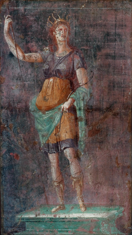 greekromangods:Artemis50 BC–1 ADPompeii (Origin)FrescoMuseo Archeologico Nazionale di Napoli** My Ot