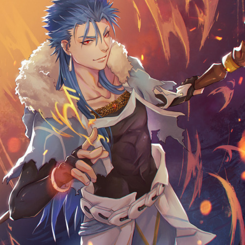 Caster (Cú Chulainn) from Fate/Grand Orderalso on pixiv: link here