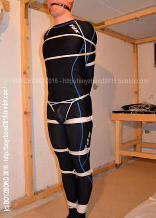 boyzbond2015:  from the archives : lycra/spandex  prisoner :-) Tiré des archives