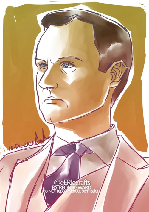 December’s request: Mycroft||  Patreon&rsquo;s sketch rewardMycroft Holmes~You can find me as eeriec