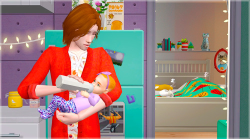 Poppy was exhausted. Cedric took a turn to help with the baby <3