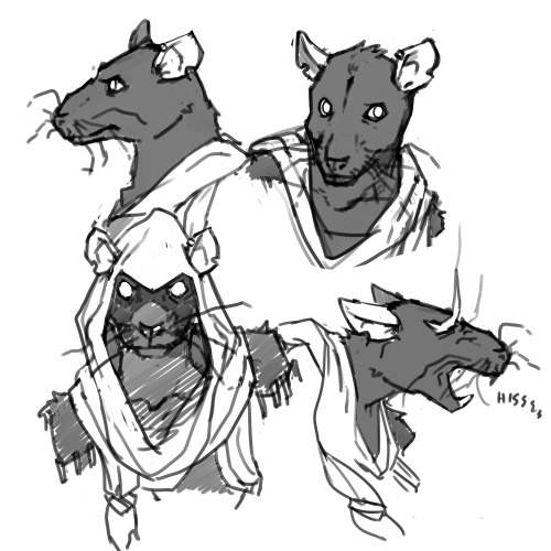 Zyx the ratling, initial sketch ideas.