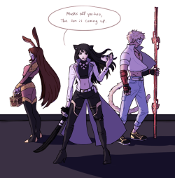 dashingicecream:  random au where faunus trio are WF members (but soon plan to escape) etc ect 