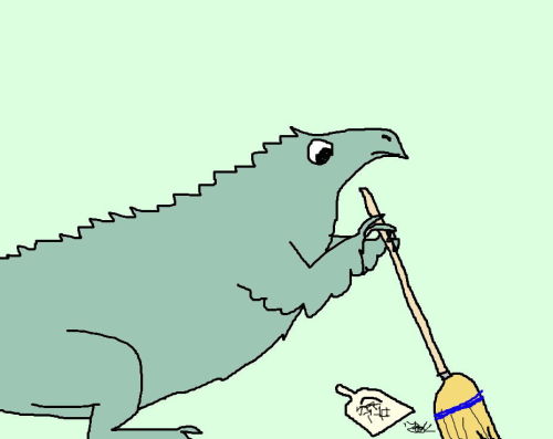 shittydinosaurdrawings:Dino-chores