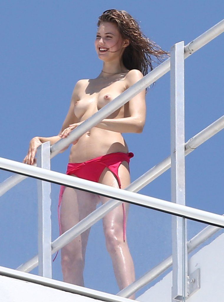 toplessbeachcelebs:  Lindsey Wixson (Model) topless for photoshoot in Miami (April