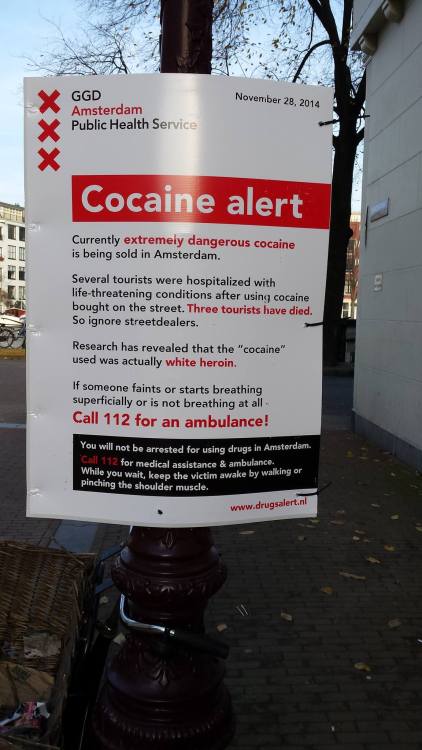 A Cocaine Alert in Amsterdam.(Picture Source)