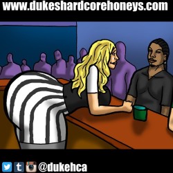 dukeshardcorehoneys:  Meeting up with his favorite big booty bartender.