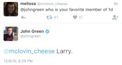 jimmytfallon:  We must protect John Green. 