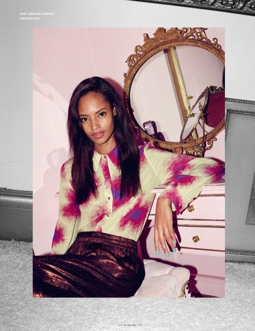 blackfashion:  Malaika Firth in “Smile, happy looks good on you!” photographed by Sean Thomas for i-D Magazine Pre-Spring 2014.  Styled by Julia Sarr-Jamois. Hair by Alex Brownsell. Makeup by Janeen Witherspoon 