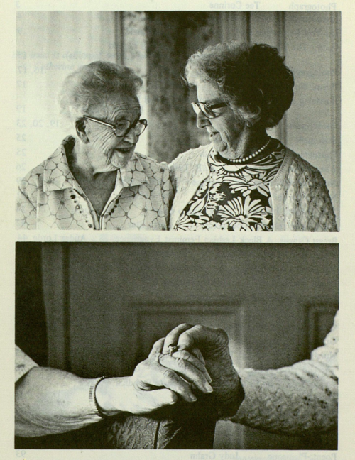 alice, 99 and bertha, 98 photographed by deborah snow for sinister wisdom’s special issue about elde
