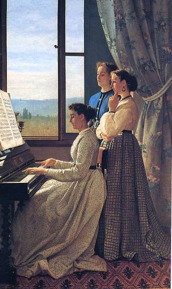 &ldquo;Il canto dello stornello&quot; Silvestro Lega, 1867 or 1868