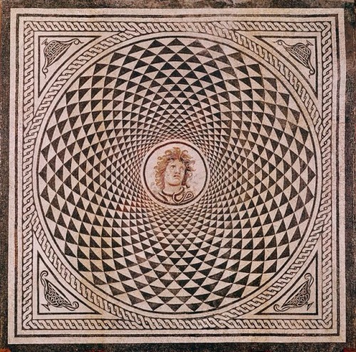 bonecastles: Mosaic Floor with Head of Medusa, Roman, about 115 - 150. *My other blog (my &ldquo