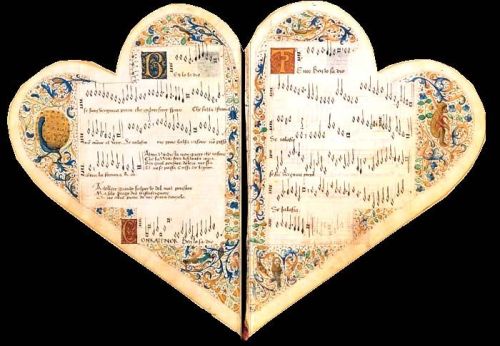 asylum-art: Heart-shaped medieval Books of Hours We know of only a few examples of heart-shaped Book