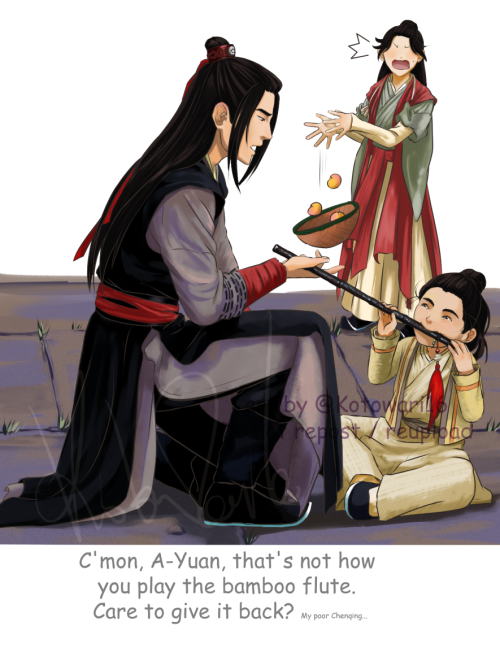 I saw this post going around about baby Yuan biting ChengQing and I ran with it. Baby pictures didn’