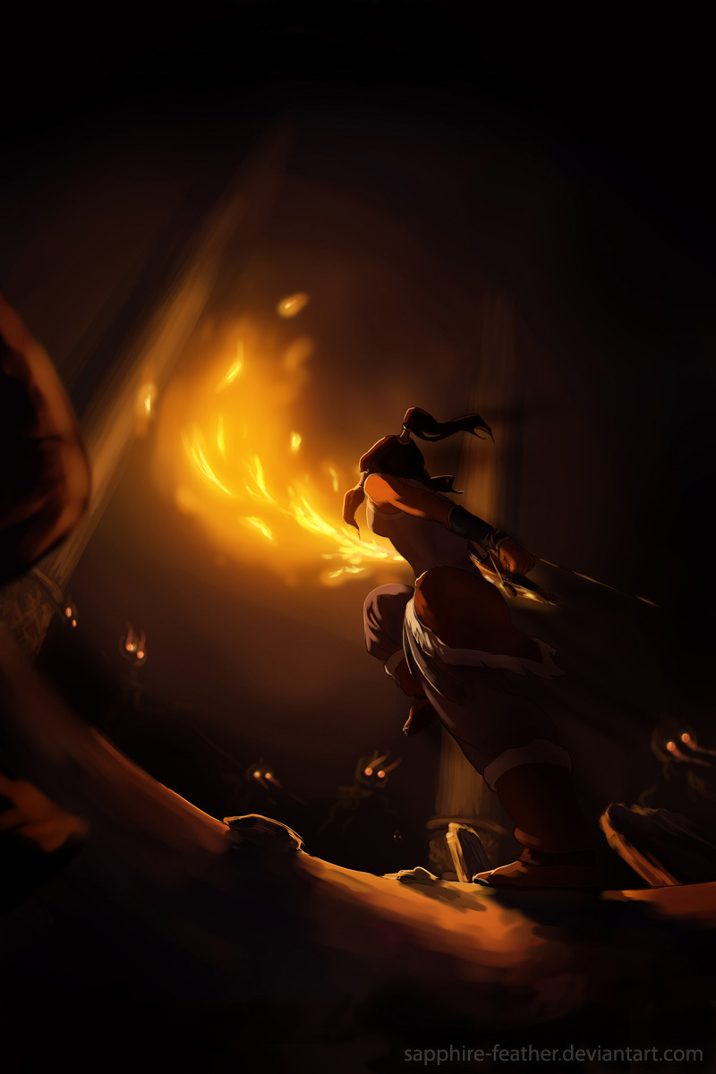 sapphirefeathersketch:  And thus completes the entire set! Korra has been so much