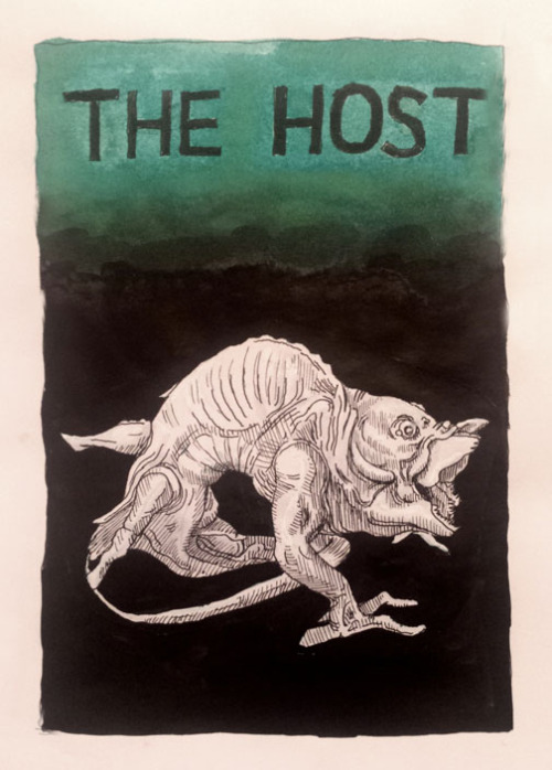 The Host (2006), dir. Bong Joon-ho Two drawings for Inktober day 17, because drawing did not come na