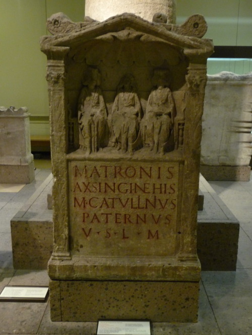 Altar of three matrons* Matrons were Germanic/Celtic mother goddesses who were worshiped also in Rom