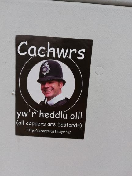 ‘All Cops Are Bastards’seen in Cardiff, Wales