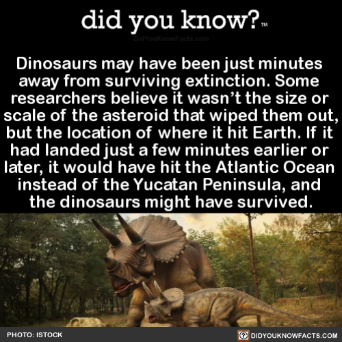 did-you-know:  Dinosaurs may have been just