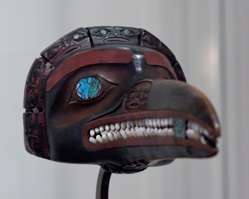 Bird mask of the Tsimshian people, used in initiation ceremonies.  Artist unknown; 19th century.  Co