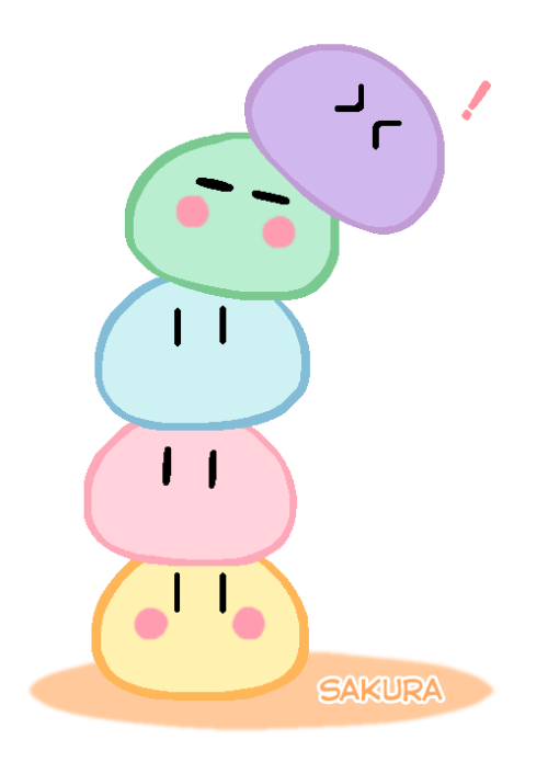 “Dango ” (団子)  “The world is beautiful. Even if you’re full of tears and sad