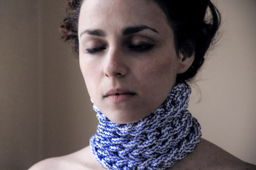 MashaM x AAlberts • Portrait Blue Chain • Downward Glance •