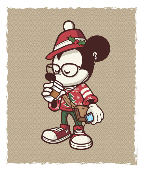 Holiday Hipster Mickey by Jerrod Maruyama