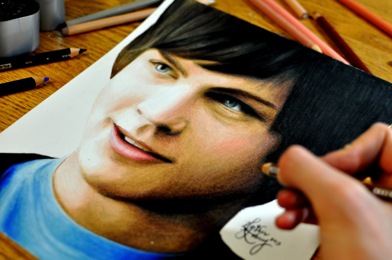 Heather Rooney Art — Drawing Logan Lerman